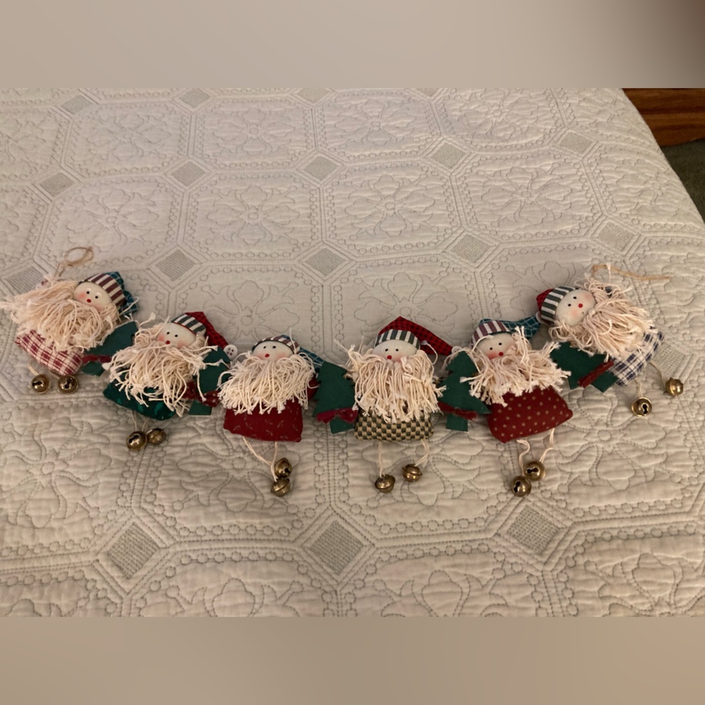 6 Christmas Elves GARLAND 16” Long SO ADORABLE!